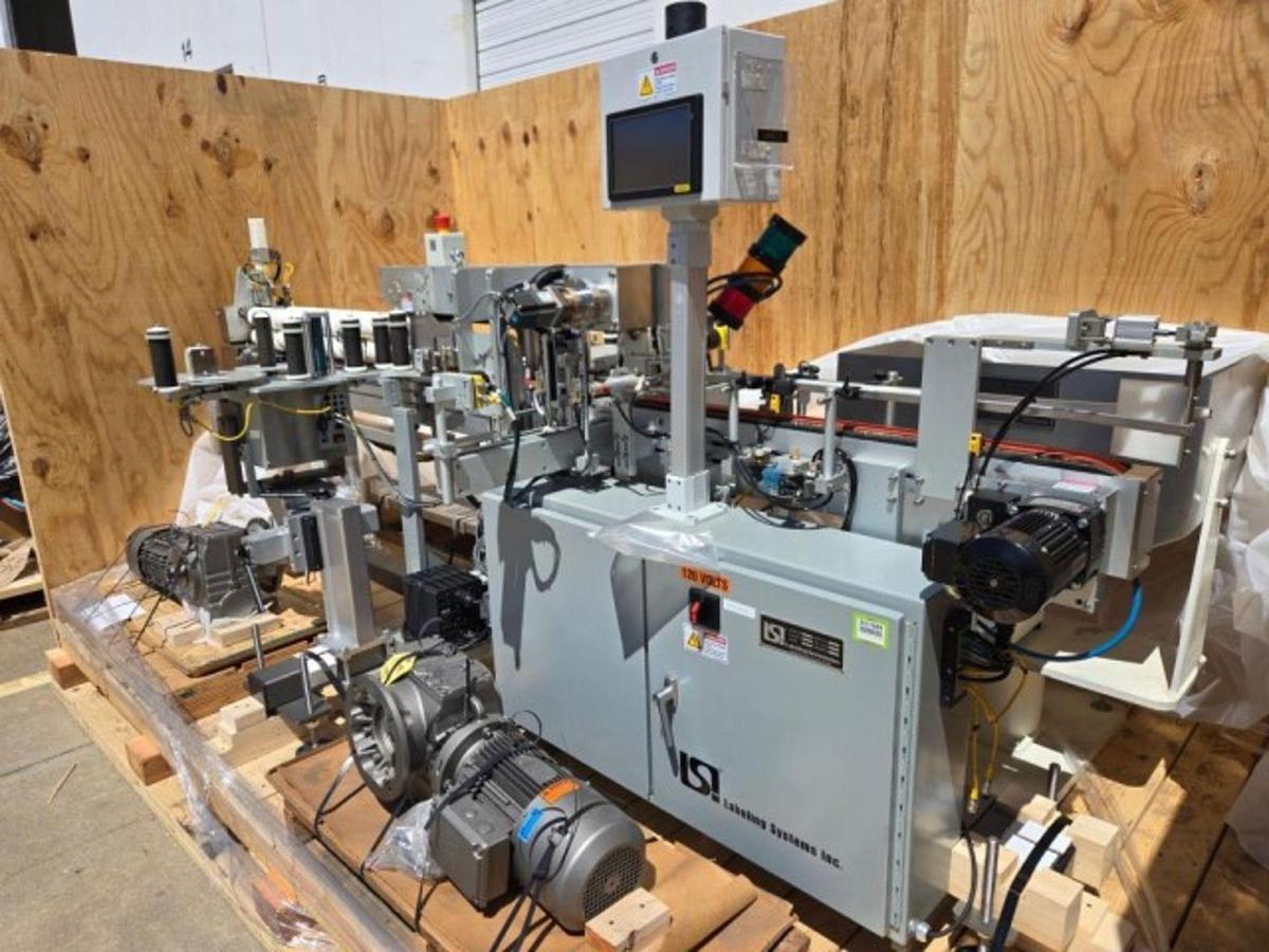 Used Used LSI Automatic Pressure Sensitive Front and Back Labeler, Model 1600