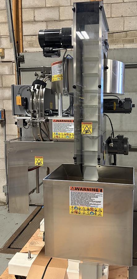 Used Used Kaps-All Automatic Inline 2 Quill Capper, Model E-4R