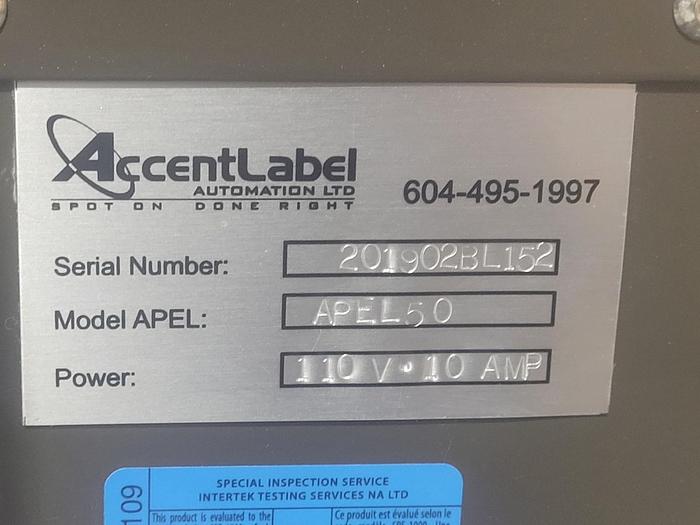 Used Used Accent Label Automatic Wraparound Pressure Sensitive Labeler