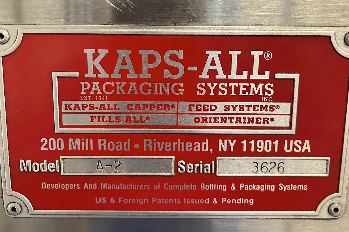 Used Used Kaps-All Automatic Inline Quill Capper, Model A-2