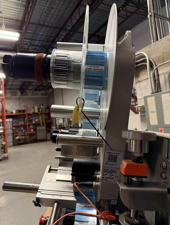 Used Used Pendergraph Table Top Automatic Pressure Sensitive Wraparound Labeling Machine for Lip Balm, Model HL30