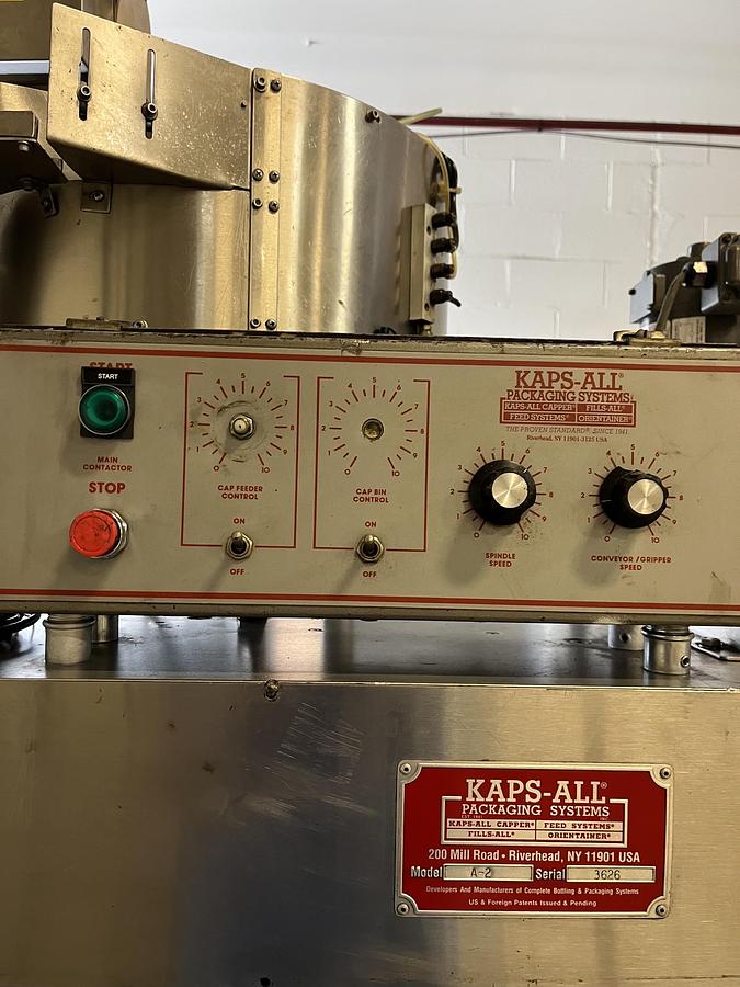 Used Used Kaps-All Automatic Inline Quill Capper, Model A-2
