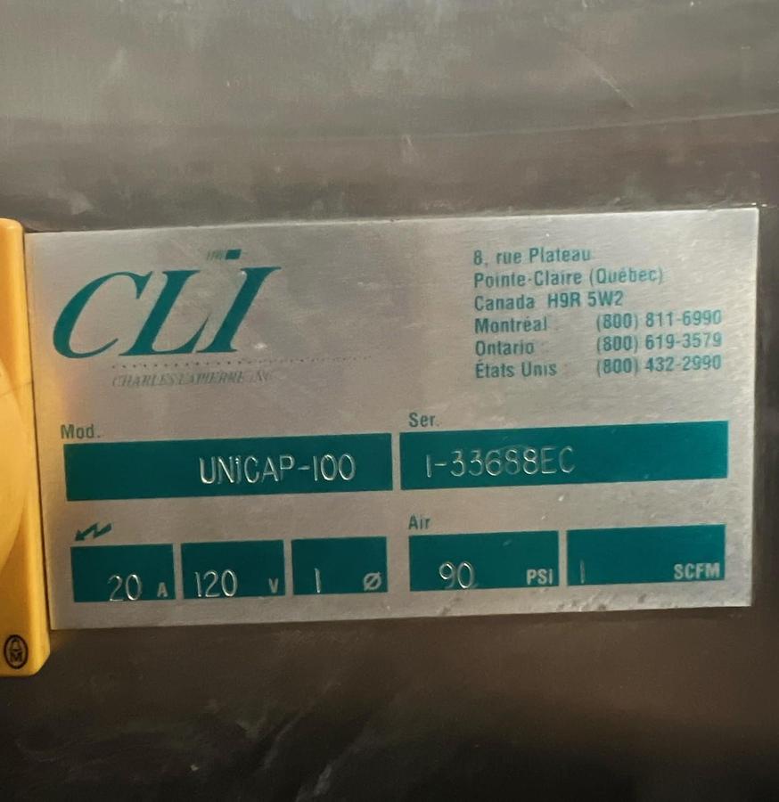 Used Used CLI – Unicap 100 Stainless Steel Inline Quill Capper