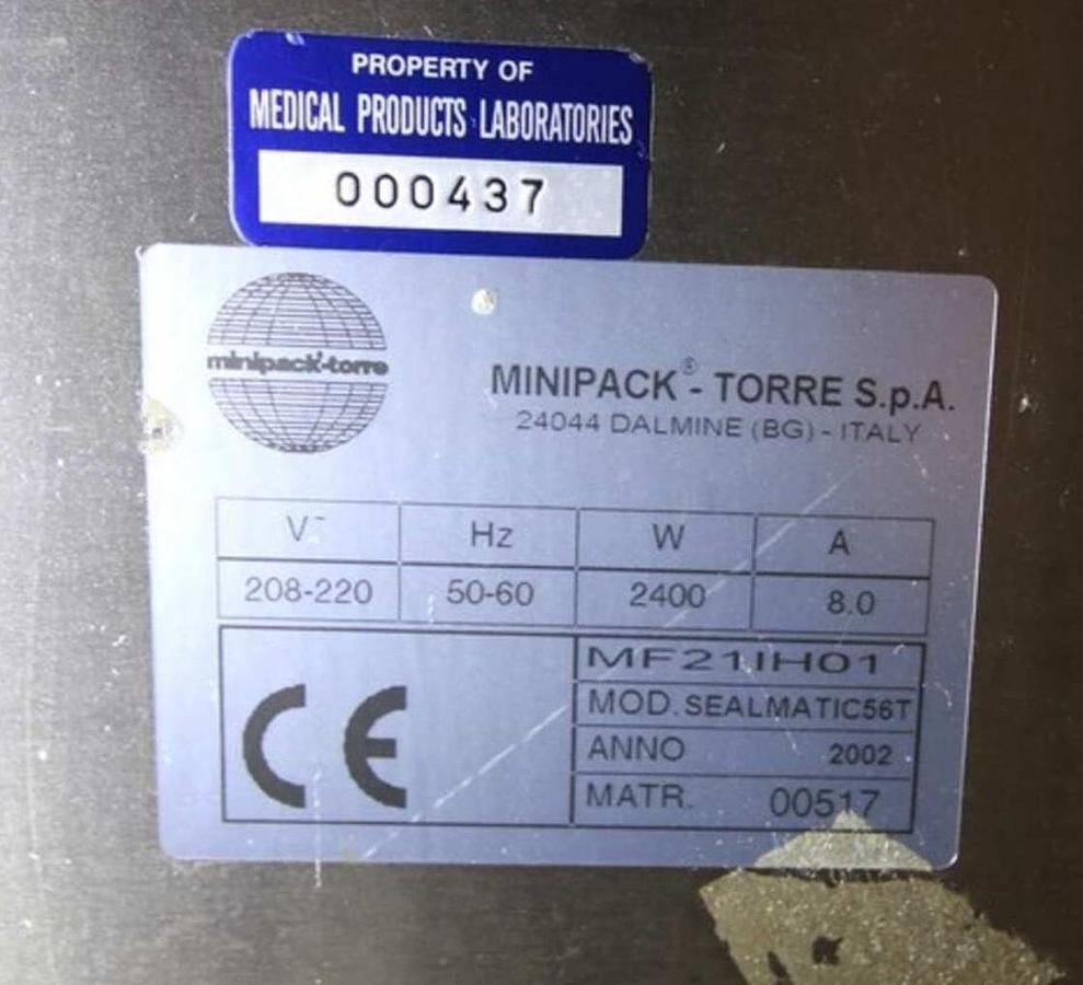 Used Used MiniPack Stainless Steel Automatic L-Bar Sealer, Model Sealmatic 56T