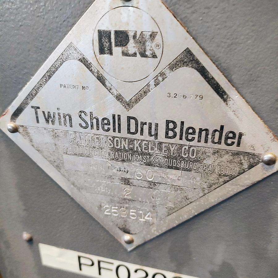Used Used Patterson Kelley 2 Cu Ft Stainless Steel Twin Shell Blender