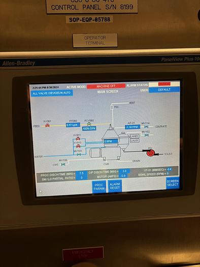 Used Used-GEA Westfalia Disc Centrifuge, Model CSC-6-06-476