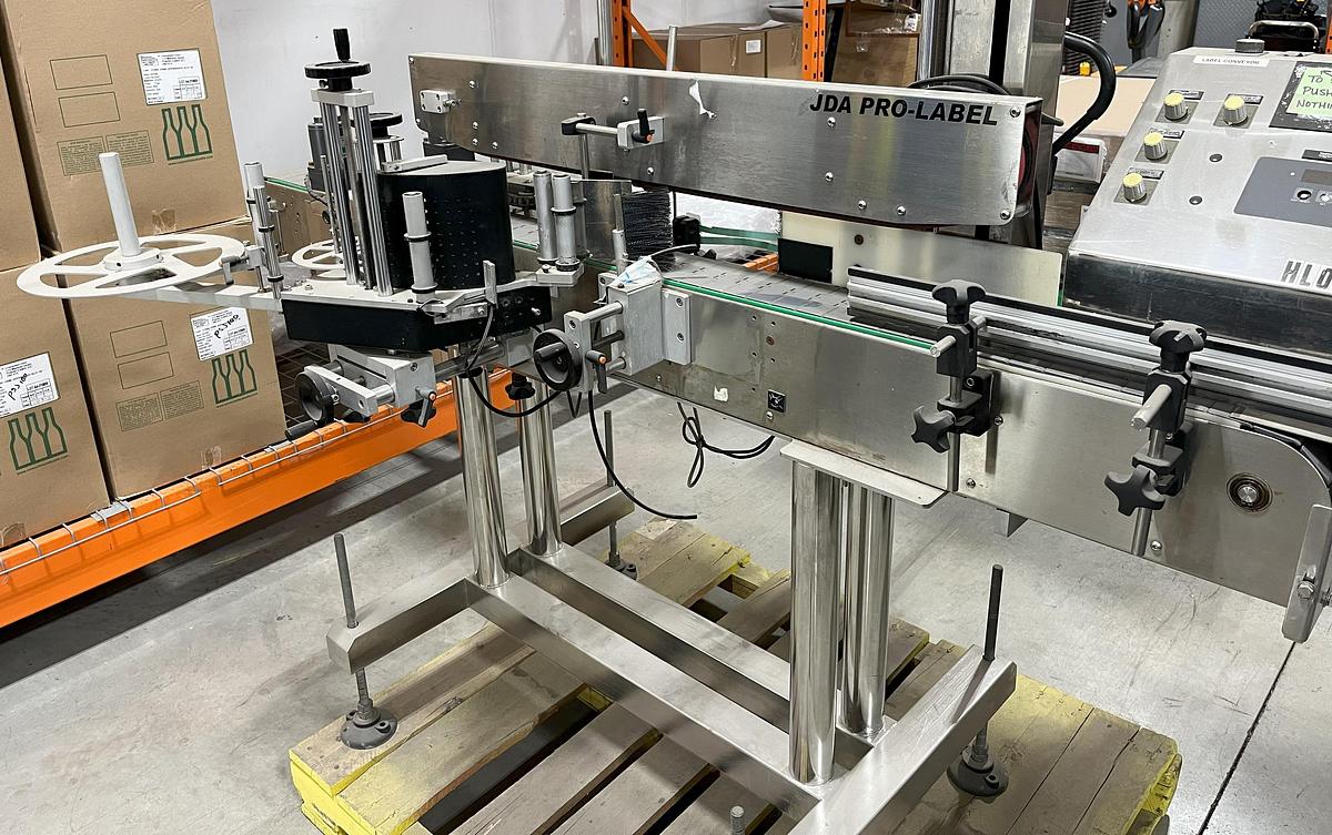 Used Used JDA Stainless Steel Automatic Pressure Sensitive Labeler, Model Pro-Label