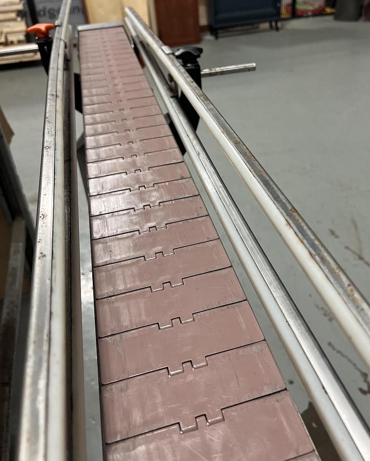 Used Used 11’ Long Stainless Steel Motorized Conveyor