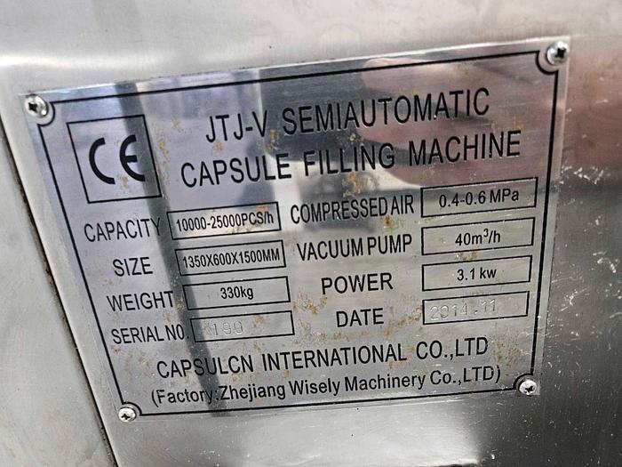 Used Used Capsulcn International Semi-Automatic Capsule Filler, Model JTJ-V.