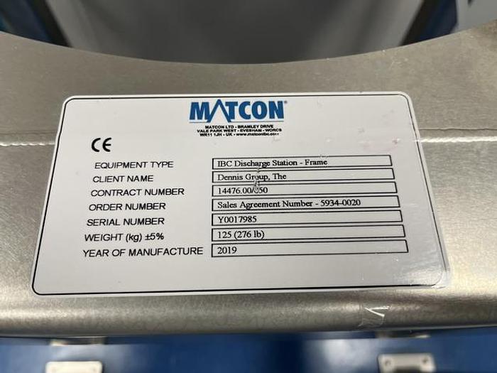 Used Used Matcon Single Pedestal IBC Blending System for Powders