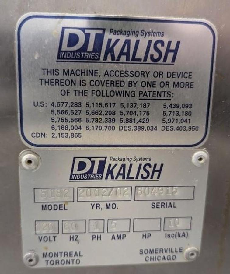 Used Used Kalish StarCap Automatic Chuck Capper, Model 5182