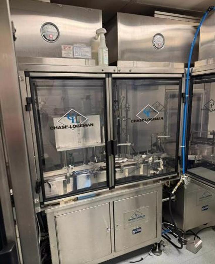 Used Used Chase-Logeman Automatic Monobloc Vial Filler and Stopper, Model FS2-12