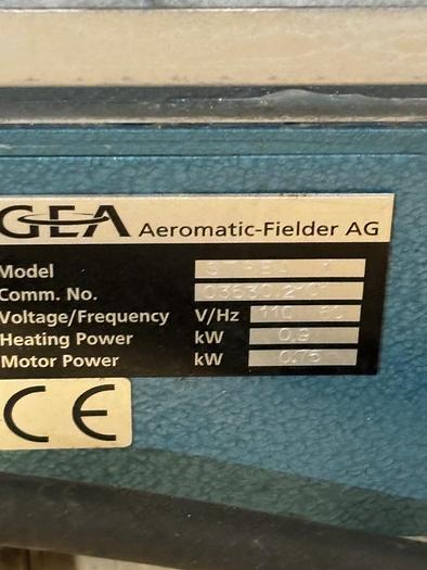 Used Used Aeromatic Table-Top Fluid Bed Dryer, Model STREA-1