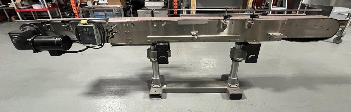 Used Used 9’ Long Stainless Steel Motorized Conveyor
