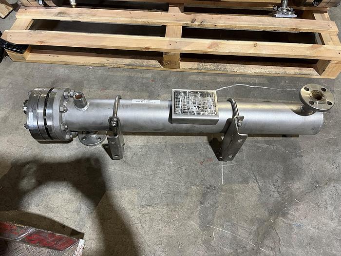 Used Used Yula Stainless Steel Dual Service Heat Exchanger, Model WCV-6AA-33AAS