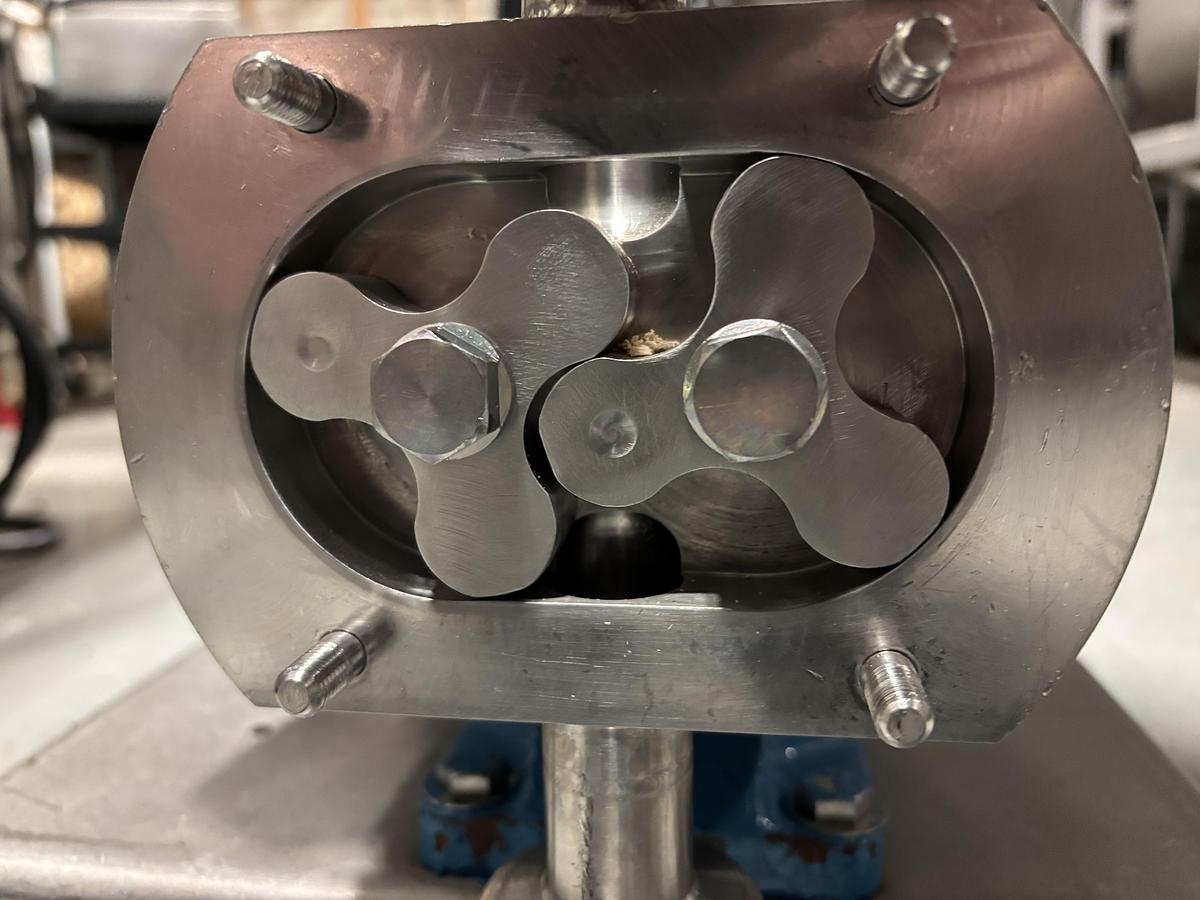 Used Used Alfa Laval Stainless Steel Rotary Lobe Pump, Model SRU1/005ID