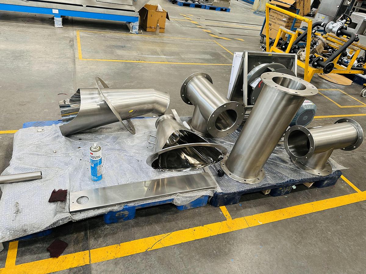 UNUSED ACG STAINLESS STEEL FLUID BED PROCESSOR, MODEL FBC 125 XꞏONE