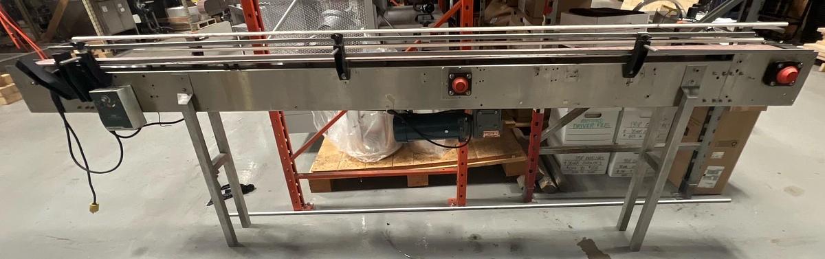 Used Used 11’ Long Stainless Steel Motorized Conveyor