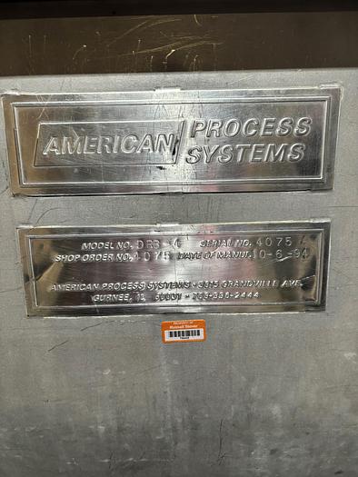 Used Used American Process Systems 4 Cu Ft Double Ribbon Blender, Model DRB-4