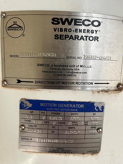Used Used Sweco 30” Stainless Steel Sifter/Separator, Model HX30S