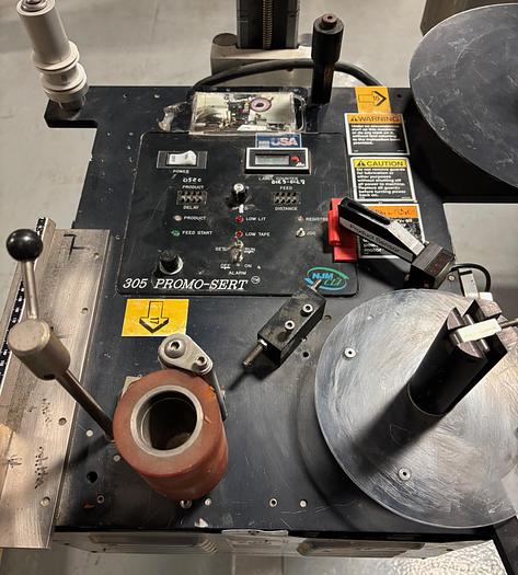 Used Used NJM/CLI Pressure Sensitive Adjustable Labeling Head, Model 305 Promo-Sert