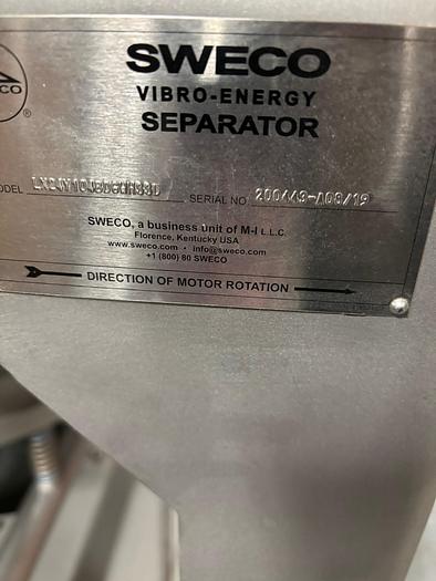 Used Used Sweco Stainless Steel Bag Dump System