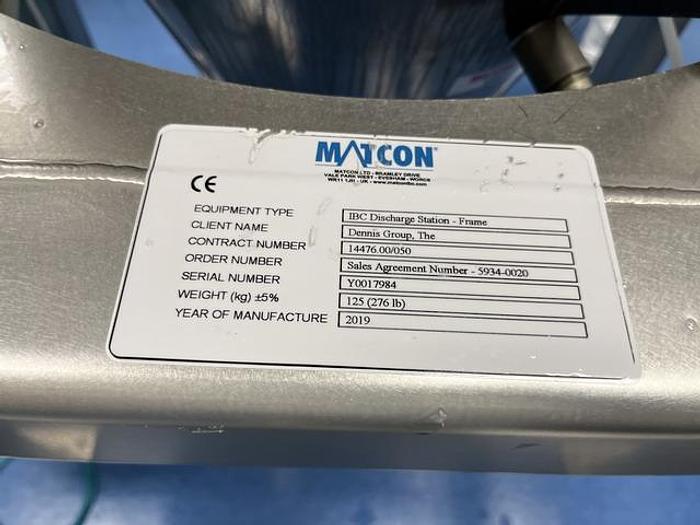 Used Used Matcon Single Pedestal IBC Blending System for Powders