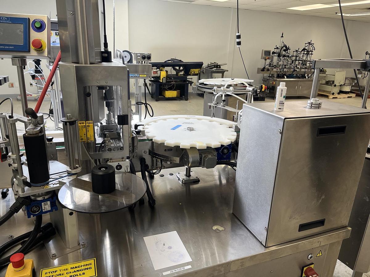 Used Used CDA E-FILL Automatic Liquid Filling and Packaging Line, Model E-FILL