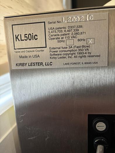 Used Used Kirby Lester Automatic Dual Lane Table-Top Tablet/Capsule Counter, Model KL50ic.