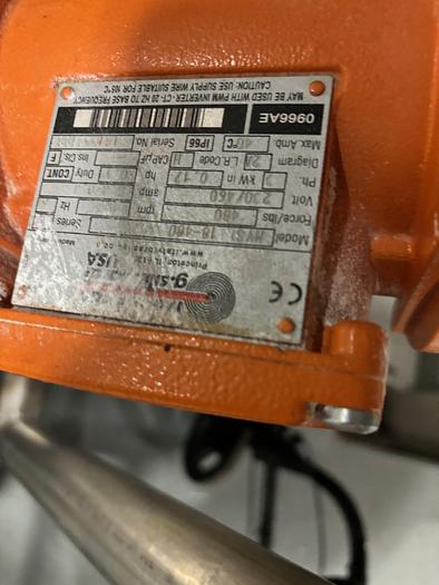Used Used Sweco Stainless Steel Bag Dump System