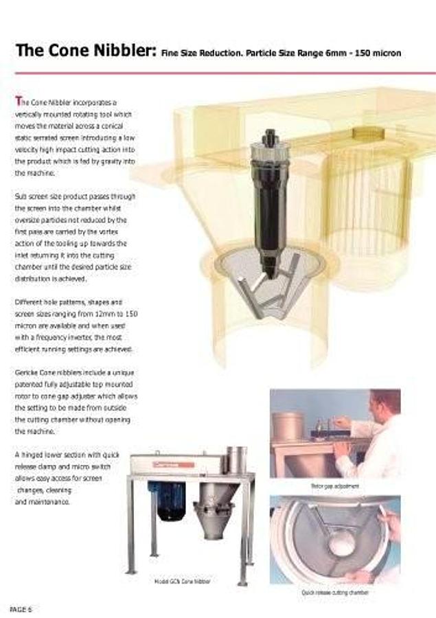 Used Used Gericke Comil Particle Size Reduction Machine “Nibbler”, Model GCN 300