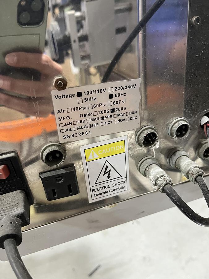 Used Used JDA Stainless Steel Automatic Pressure Sensitive Wraparound Labeler, Model Pro-Label