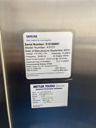 Used Used Mettler Toledo – Safeline X-Ray Inspection for Tall, Rigid Containers, Model X3721