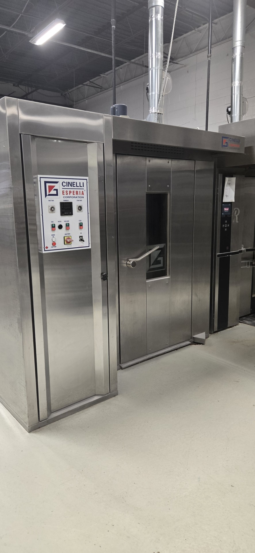 Used Used Cinelli Stainless Steel Natural Gas Double Rack Oven, Model CG/ID