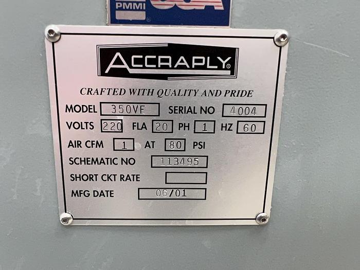 Used Used Accraply Pressure Sensitive Wraparound Labeler