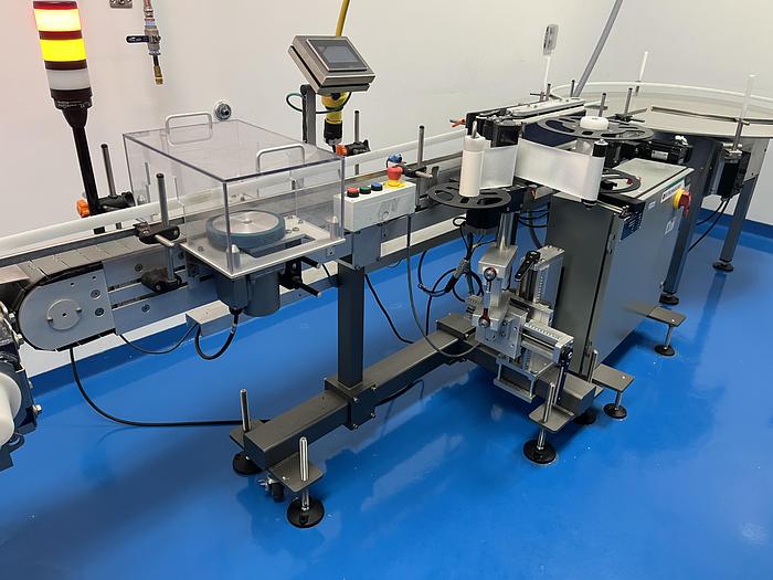 Used Used ID Technology Automatic Pressure Sensitive Wraparound Labeler, Model 9130