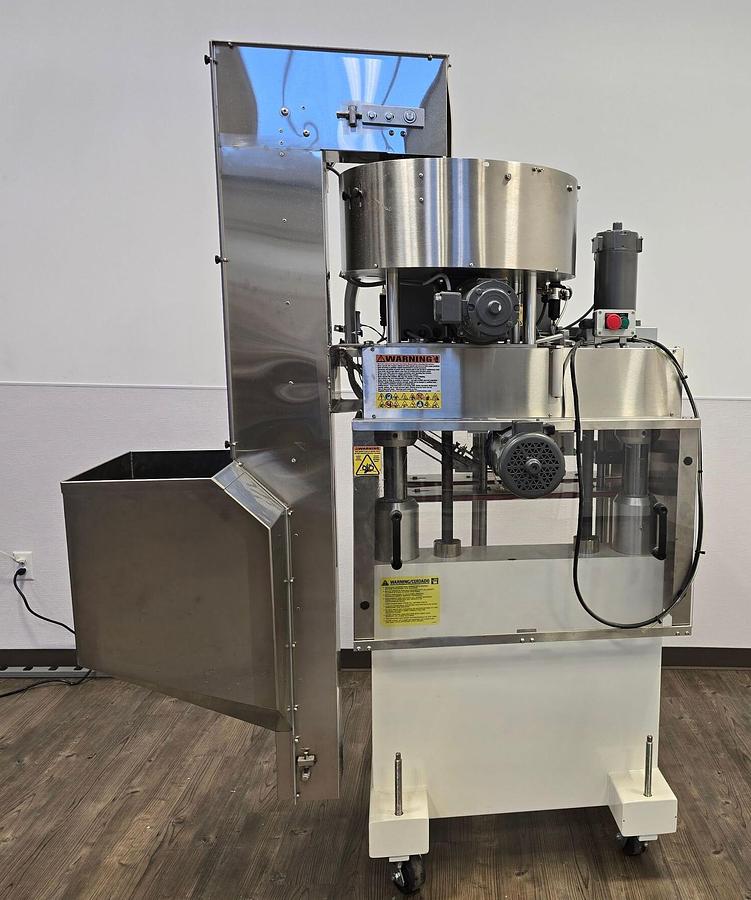 Used Used Kaps-All Automatic Inline 2 Quill Capper, Model E-4R
