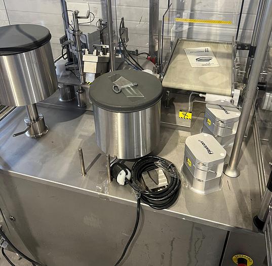 Used Used Flexicon FMB 210 Fully Automatic Liquid Vial Filler, Stopper and Capping Machine with Tray Loader