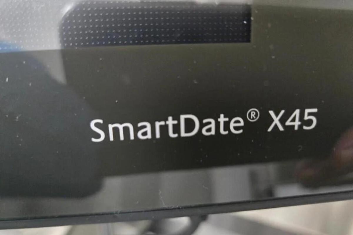 Used Used Aesus Automatic Stainless Steel Panel and Wrap Pressure Sensitive Labeler, Model Eco-Panel