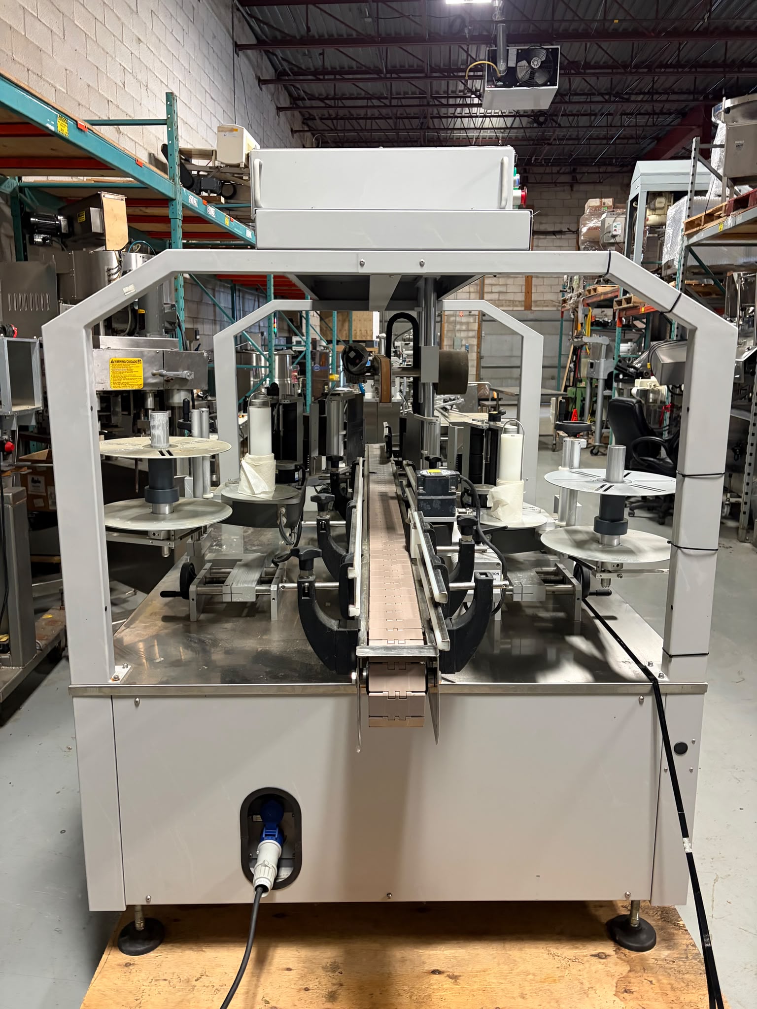 Used Used AL Tech Automatic High-Speed Front and Back Pressure Sensitive Labeler, Model ALline, Type E