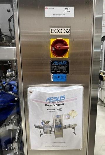Used Used Aesus Push Through Automatic Chuck Capper, Model Eco-Starcap