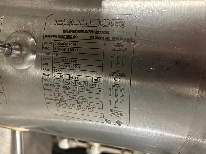 Used Used Stainless Steel Fitzpatrick DAS0-6 Fitzmill.