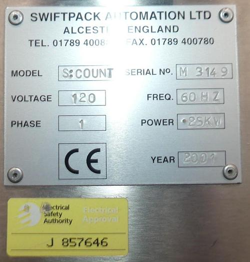 Used 1 Used Swiftpack Table Top Electronic Tablet/Capsule Counter