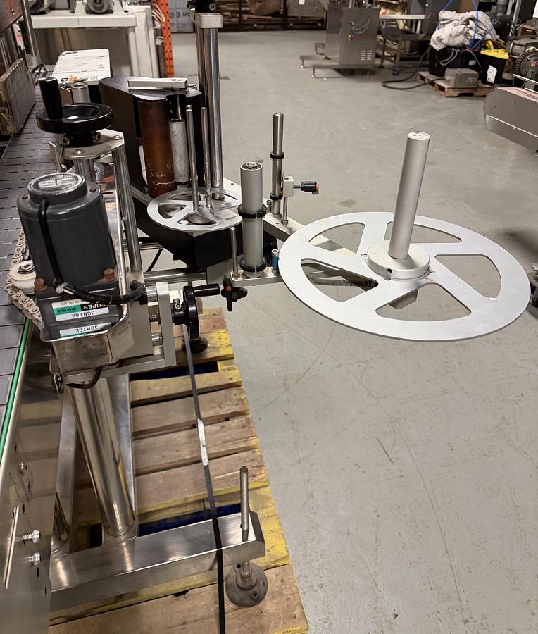 Used Used JDA Stainless Steel Automatic Pressure Sensitive Wraparound Labeler, Model Pro-Label