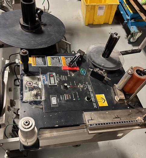 Used Used NJM/CLI Pressure Sensitive Adjustable Labeling Head, Model 305 Promo-Sert
