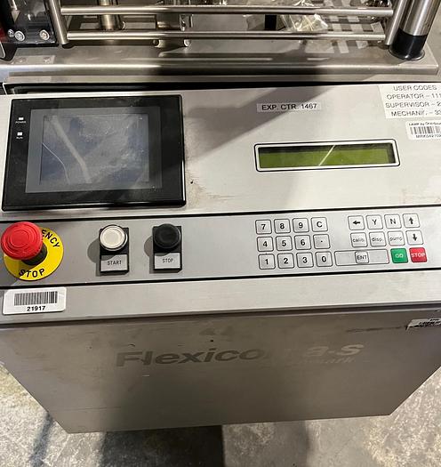 Used Used Flexicon FMB 210 Fully Automatic Liquid Vial Filler, Stopper and Capping Machine with Tray Loader