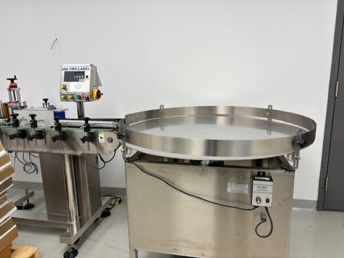 Used Used JDA 48” diameter Stainless Steel Accumulating Table, Model 48