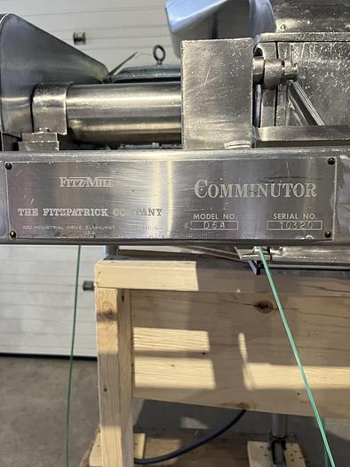 Used Used Fitzpatrick Size Reduction Fitzmill - D6A