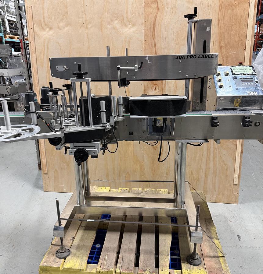Used Used JDA Stainless Steel Automatic Pressure Sensitive Wraparound Labeler, Model Pro-Label