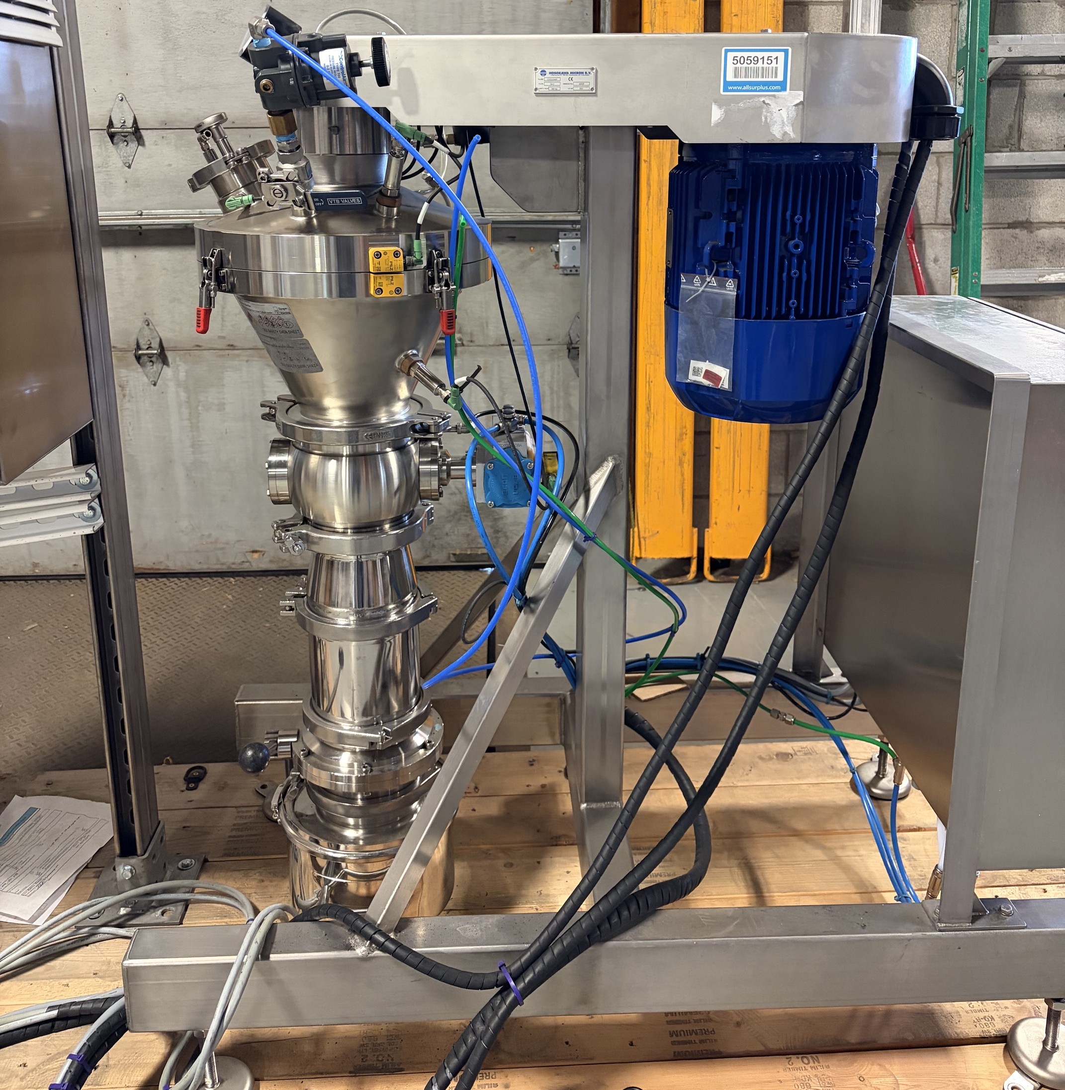 Used Used Stainless Steel Hosokawa Micron Cyclomix Pilot High Shear Mixer, Model IM-5